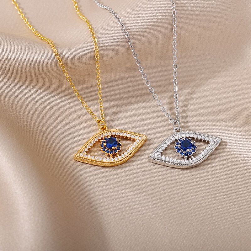 2025 New Arrivals Turkish Evil Eye Pendant Necklace for Women Gold Color Stainless Steel Necklaces 2024 Trending Choker Lucky Aesthetic_voghion.com