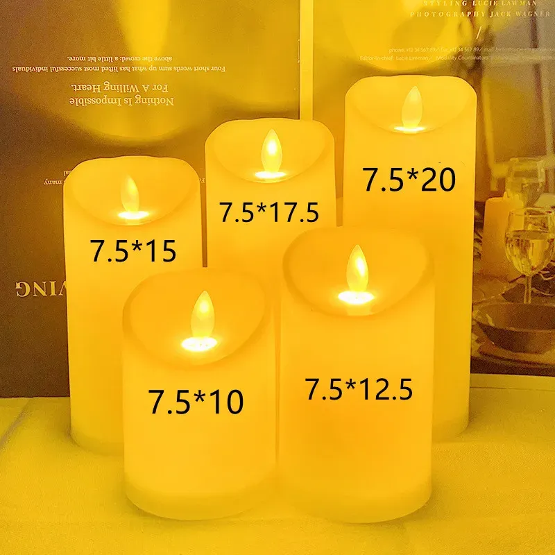 Flameless Flickering LED Candles Light Flameless Candles Battery Powered Candles For Wedding Decor Birthday Party Supplies Warm_voghion.com