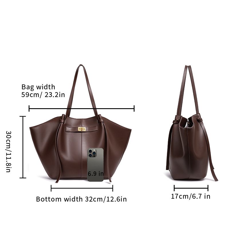 Women's Lightweight Large Capacity Batwing Shoulder Bag - Stylish Crossbody Purse With Magnetic Closure & Multiple Pockets (Brown/Black/Tan/Wine)_voghion.com