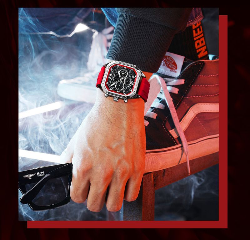 Square Leather Strap Watch With Waterproof Calendar Function For Couples, Casual Style, Quartz Movement Square Watch_voghion.com