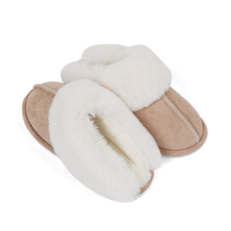 Cotton Autumn Winter Memory Foam Suede Fleece Warm Indoor Home Slippers For Men And Women_voghion.com
