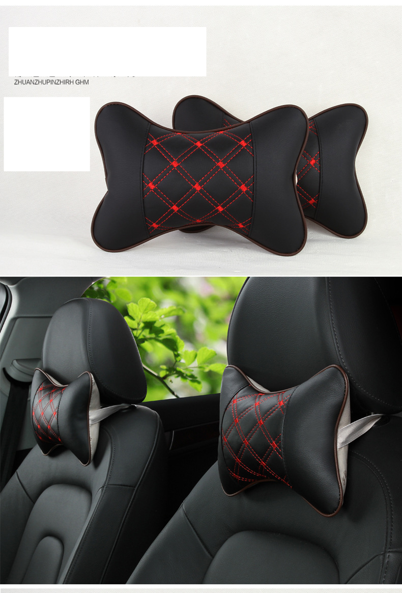 Produse de interior auto perna masina imitatie vin rosu tetiera 4 culori 26*17 perna gat indiferent de tetiera masina_voghion.com