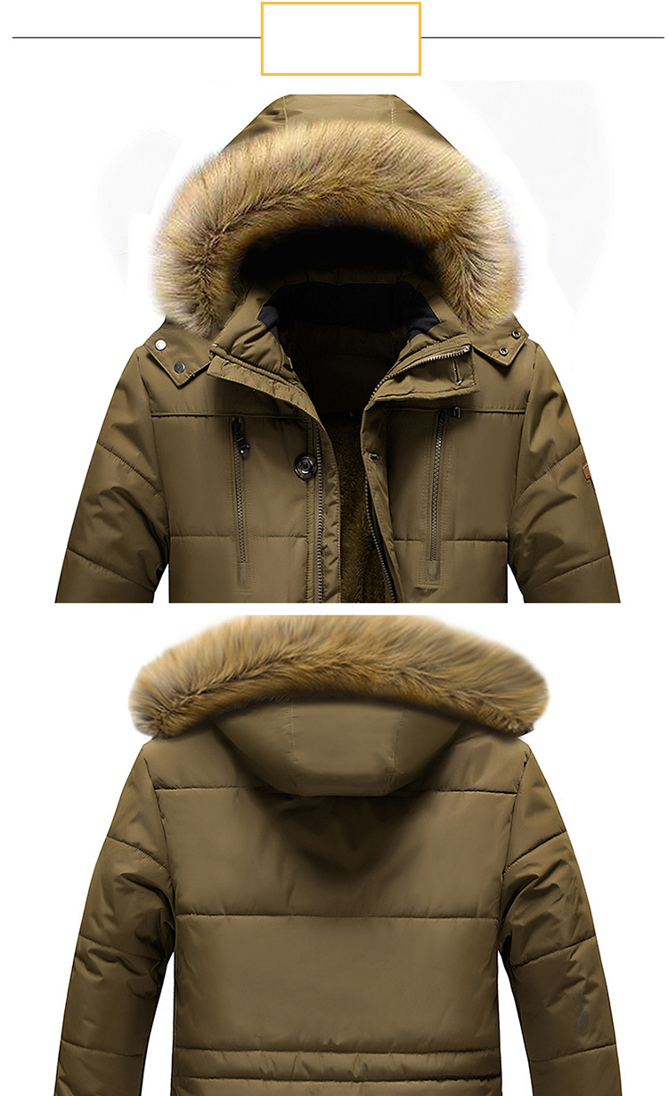 Abbigliamento maschile Giacca invernale imbottita in cotone da uomo Giacca imbottita in cotone caldo da uomo di mezza età e anziani di grandi dimensioni_voghion.com