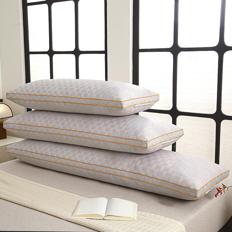 Cuscino in memory foam con struttura a nido d'ape, extra lungo, per coppie, con anima in fibra di soia traspirante e supporto ortopedico._voghion.com