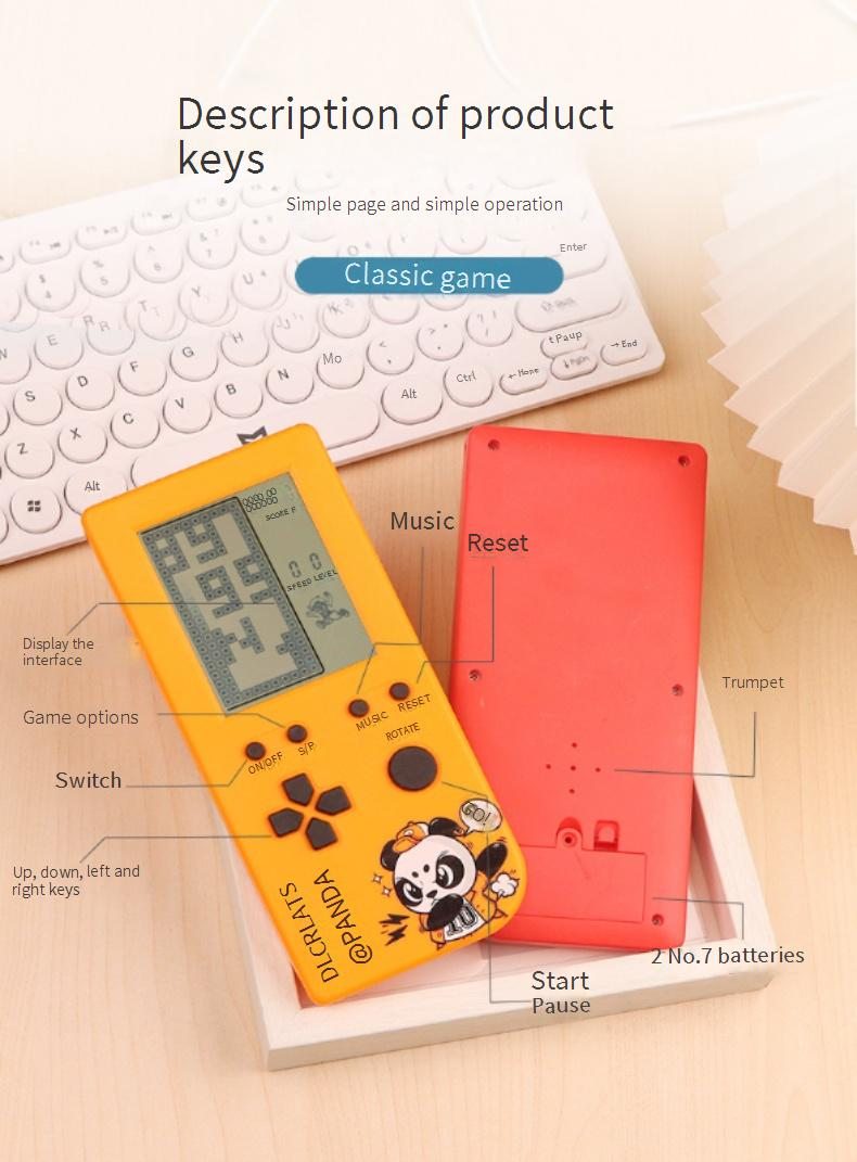 Video Game Consoles Classic Nostalgic Retro Mini Portable Children's Game Console Wholesale 4.1 Inch Handheld Tetris Stall_voghion.com