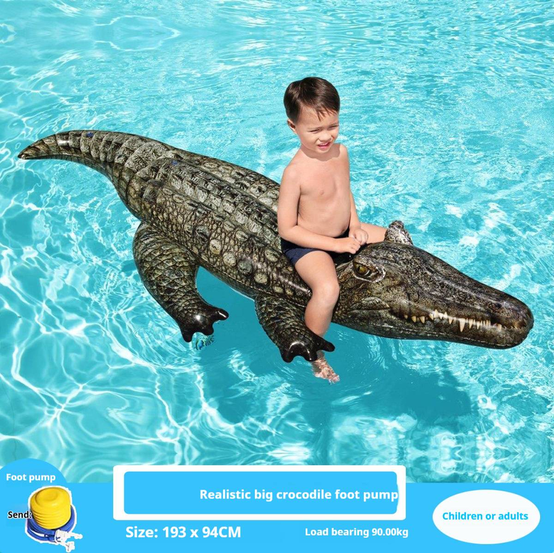 Inflatable Air Cushion Floating Raft Reclining Chair Bed On Water Boat Adult And Children Water Gun Aircraft Crocodile_voghion.com