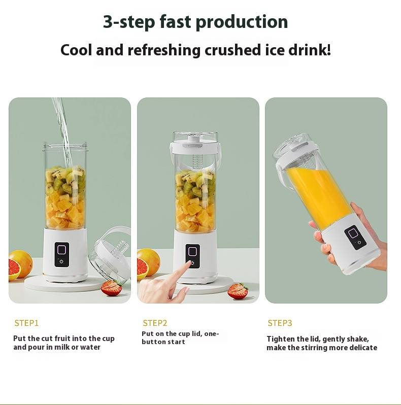 Portable Electric Juicer - Mini Wireless Blender For Home Use, Multifunctional Smoothie Maker With USB Charging_voghion.com