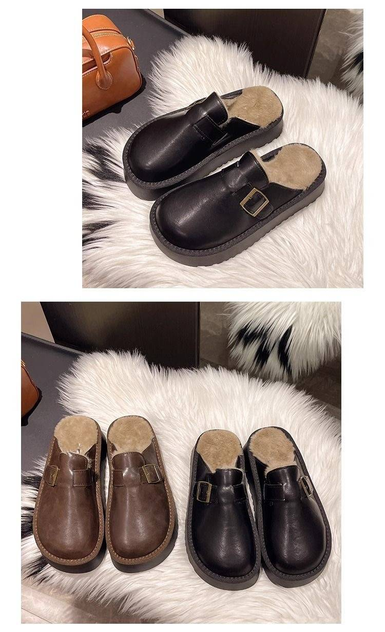 Cotton Slippers Birken Shoes 2025 New Autumn And Winter Half-slipper_voghion.com