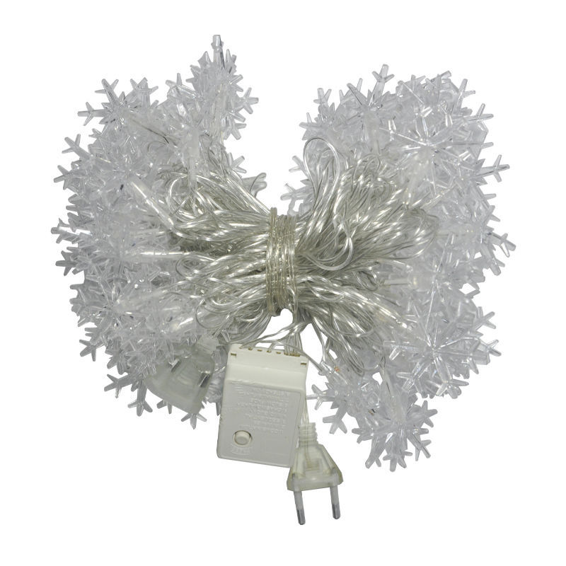 Mehrfarbige LED-Lichterketten – Batterie-/Steckerbetrieben, Schneeflocken-, Weihnachtsbaum- und Pompon-Designs, 1,5 m–100 m Länge, 8 Beleuchtungsmodi_voghion.com