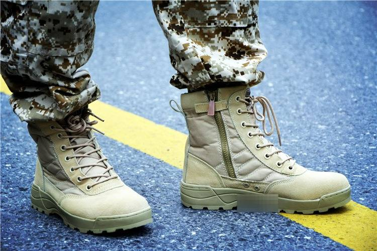 Men's Shoes Outdoor Desert Boots High Top Tactical Boots Military Fan Training Boots Men's Military Training Shoes Combat Boots_voghion.com