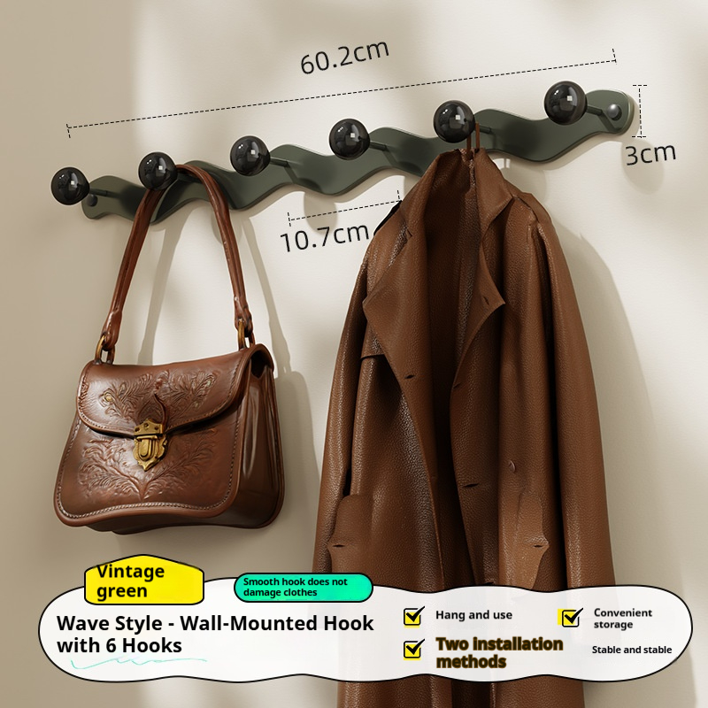 Ganchos de pared sin taladro: ahorra espacio en la puerta y la pared para abrigos, sombreros y bolsos (varios estilos y opciones de ganchos, hierro resistente a la oxidación)_voghion.com