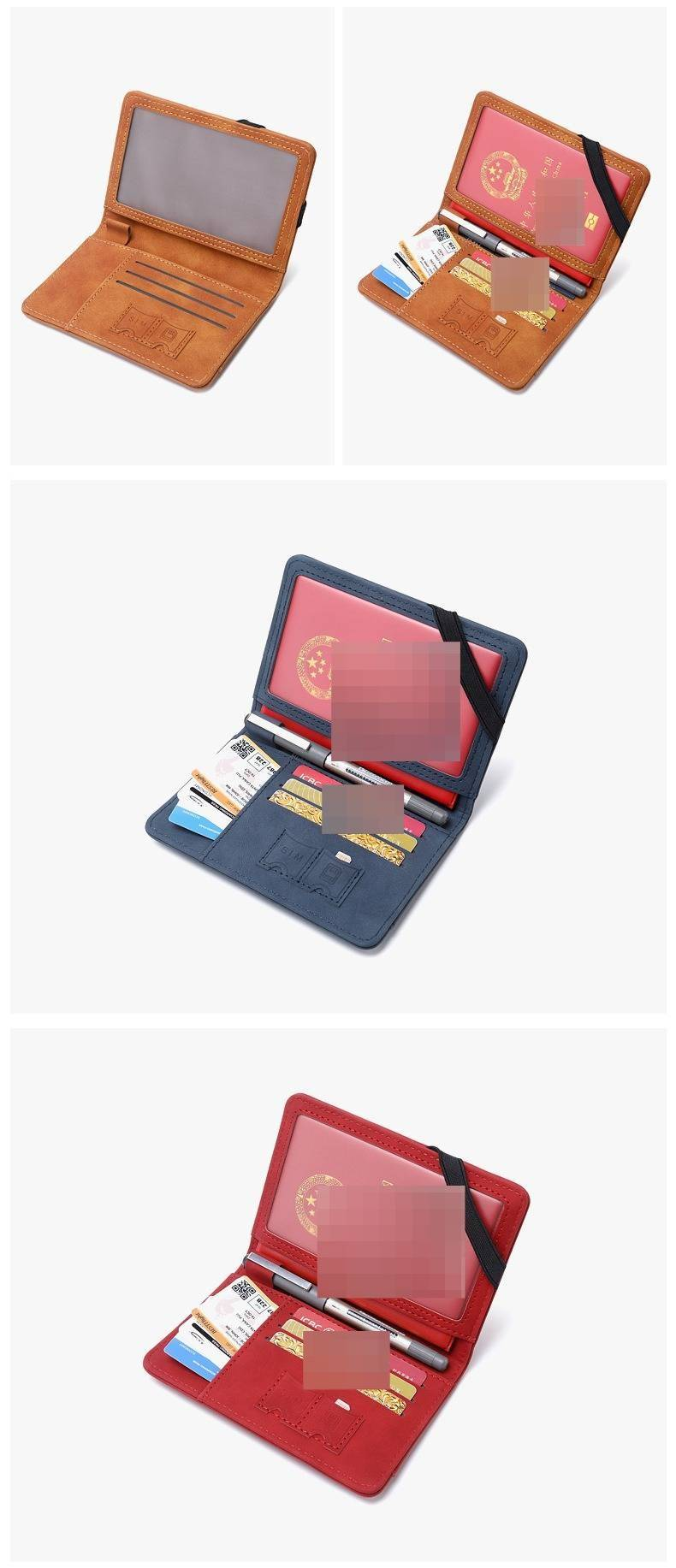 Light Luxury RFID Blocking Passport Holder - Slim Travel Wallet For Men & Women With Vaccine Card Slot, Secure PU Leather Document Organizer_voghion.com