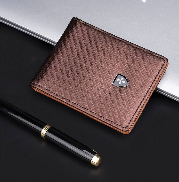 Baellerry RFID Blocking Men's Slim Wallet – Anti-Theft Credit Card Holder With Coin Pocket, PU Leather Bifold Wallet For Daily Use (Black, Gray)_voghion.com