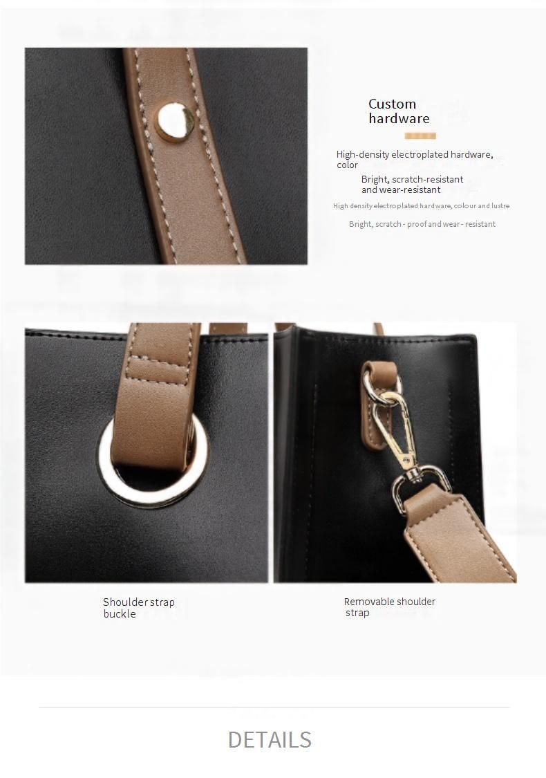 LEMON KOKO - Bolso grande para mujer, ideal para el trabajo y viajes: elegante bolso de hombro con cierre de cremallera y múltiples bolsillos (negro/canela y monograma)_voghion.com