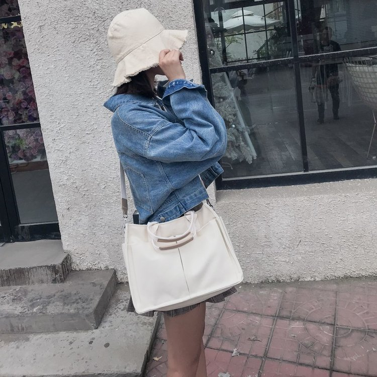 Pratica borsa a tracolla a spalla singola in tela multitasche per il tempo libero, moda autunno e inverno, nuova donna, di grande capacità_voghion.com