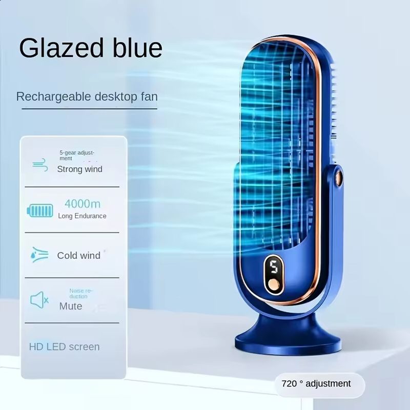 Tragbarer USB-Ventilator Mini Schreibtisch Tisch Luftkühlung Desktop Persönlicher einstellbarer Kühler_voghion.com