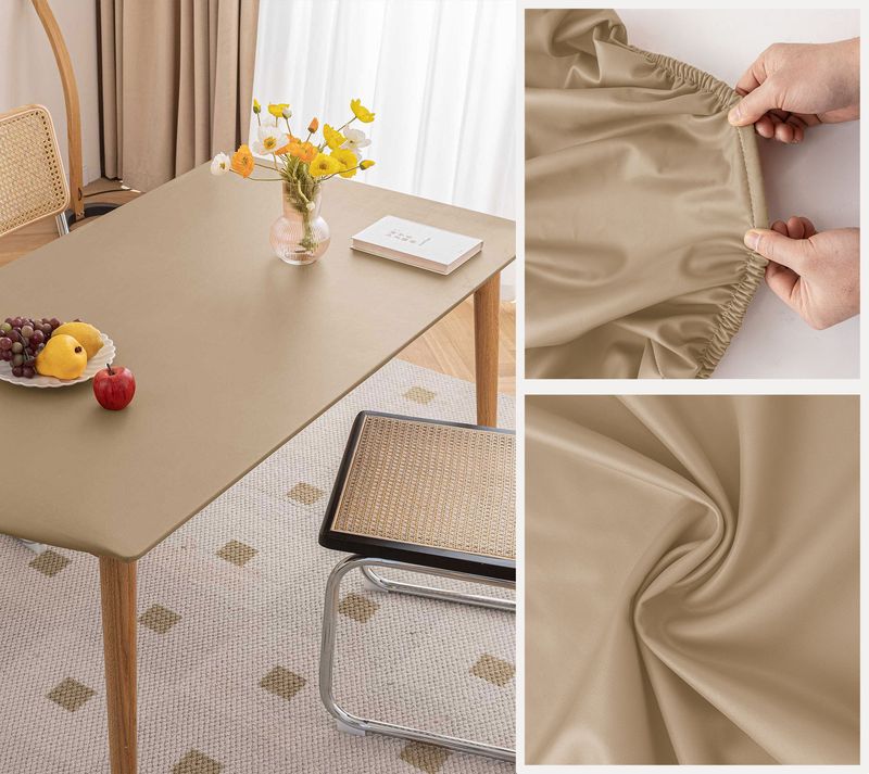 Nappe en PVC de qualité supérieure – Antidérapante et résistante aux rayures, nappe rectangulaire moderne et minimaliste pour salle à manger/bureau (12 couleurs, 13 tailles)_voghion.com