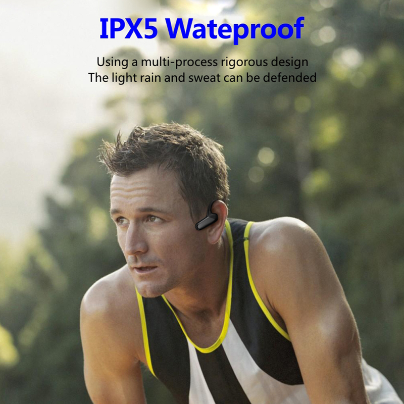 F808 Wireless Headset Bluetooth-compatible 5.0 Bone Conduction HiFi Ear Hook Sports Earphone For Cycling Running Fiess_voghion.com