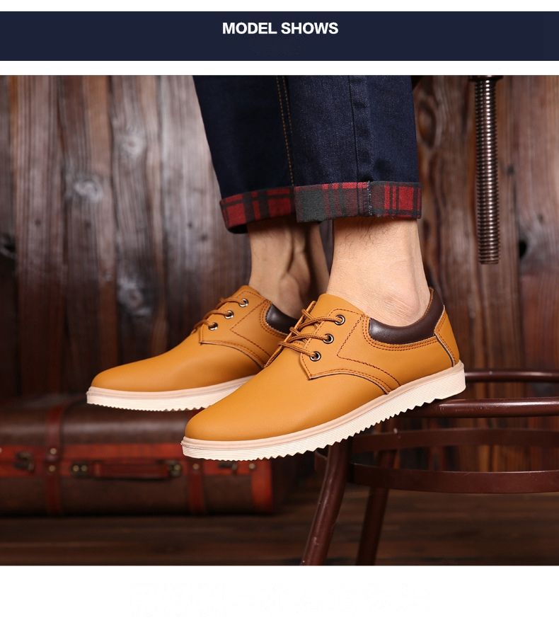 Scarpe da ginnastica basse comode e alla moda da uomo, in pelle, con plateau, modello SHLIANG Y0153_voghion.com