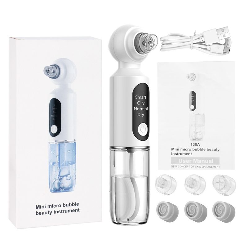 Klein bubbel schoonheidsinstrument, huishoudelijk elektrisch poriënreinigings- en zuurstofinjectieapparaat, warm gezichtskompres om_voghion.com