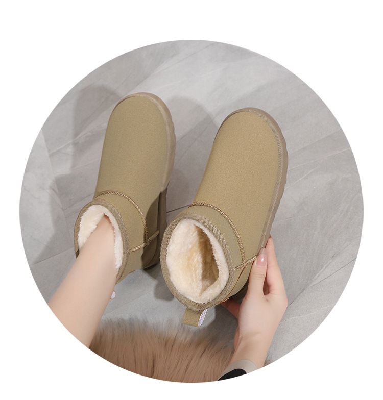 Scarpe da donna, stivali invernali da neve – stivaletti slip-on foderati in pelliccia (3 colori)_voghion.com