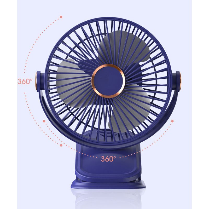 Wiederaufladbarer Mini-Clip-Ventilator über USB – leise, tragbare Kühlung für Wohnheim, Büro und Schreibtisch_voghion.com