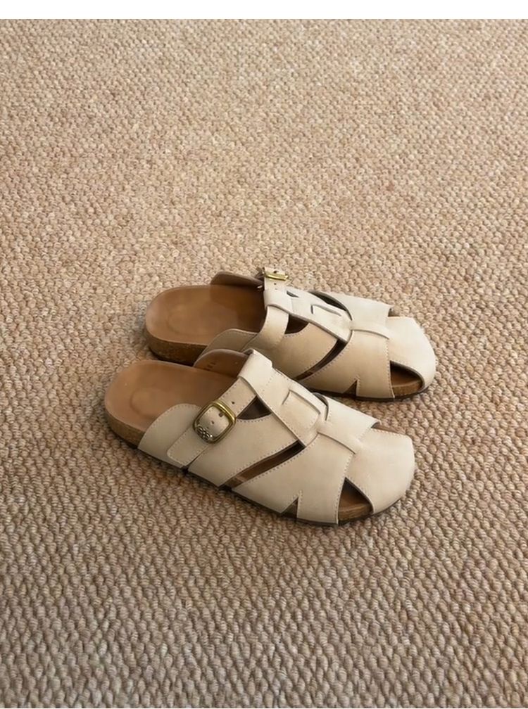 Versione Lancui ~ Scarpe da donna in morbida pelle traforata slip-on, versatili e ultra morbide, con punta rotonda_voghion.com