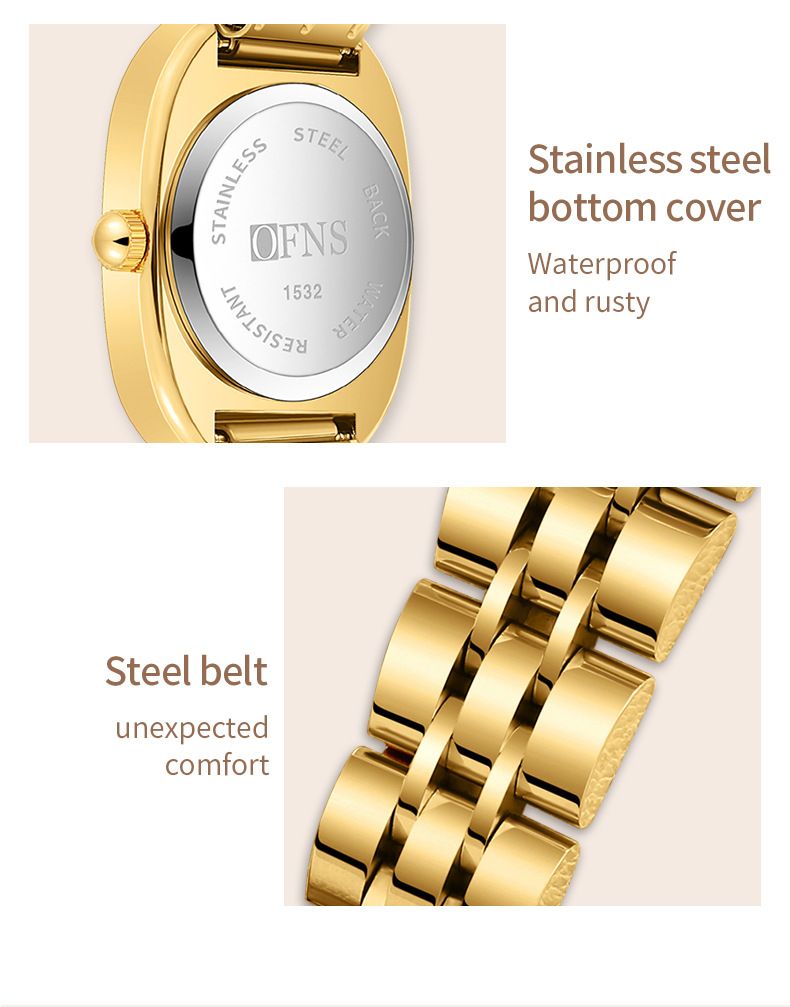 Elegante orologio da donna con numeri romani, movimento al quarzo resistente all'acqua, cinturino in acciaio inossidabile, quadrante ovale, design retrò minimalista_voghion.com