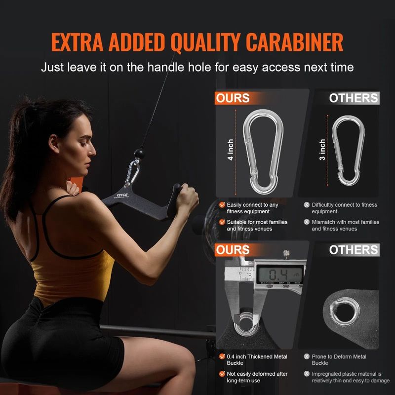 LAT Gym Bar For Cable Tbar Home Machine Pulldown Vbar Attachment Handle_voghion.com