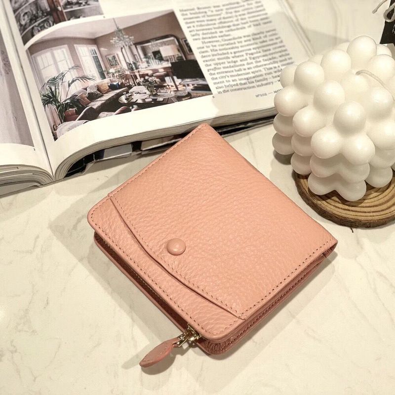 Portafoglio corto da donna con cerniera, scomparti multi-carta, porta carte, portafoglio multifunzionale due in uno per monete e documenti_voghion.com