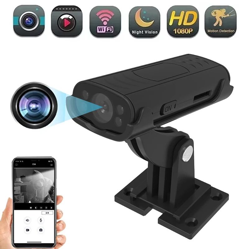 HD Wireless WiFi Mini Travel Camera With Night Vision & Safe Home App Control_voghion.com