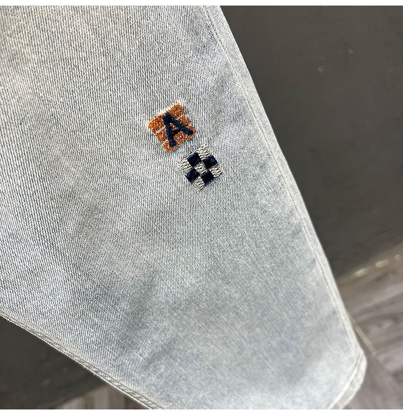 Elastische Micro Harlan Straight Leg Jeans Slim Fit und vielseitige lässige Cropped-Jeans für den Sommer, dünne Herrenhosen_voghion.com