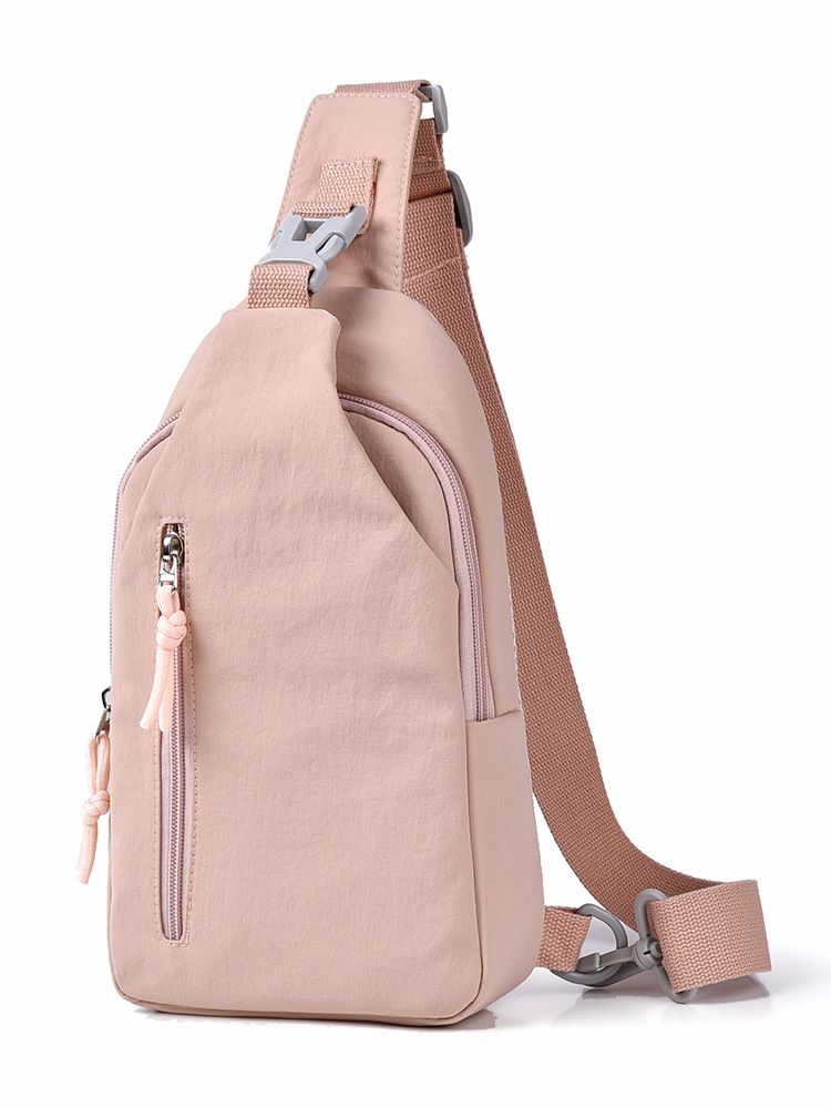Nuovo zaino compatto frontale da uomo e da donna in nylon casual da viaggio all'aperto con tracolla_voghion.com