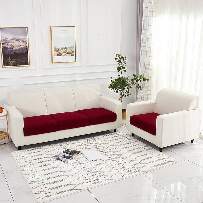Housse de coussin de canapé en molleton de maïs, couleur unie, simple, paresseux, quatre saisons, chapeau de canapé universel, combinaison simple et double_voghion.com