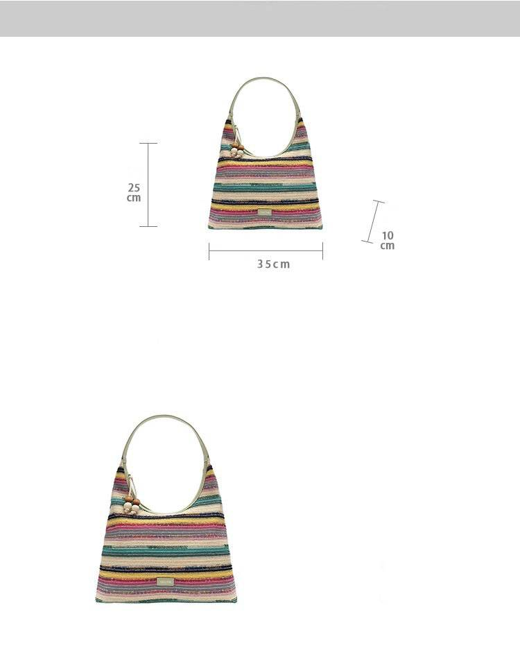 South Wind Chio2nd Rainbow Hatot Bag Dames 2024 Nieuwe Seaside Geweven Tas met Grote Capaciteit Schoudertas_voghion.com