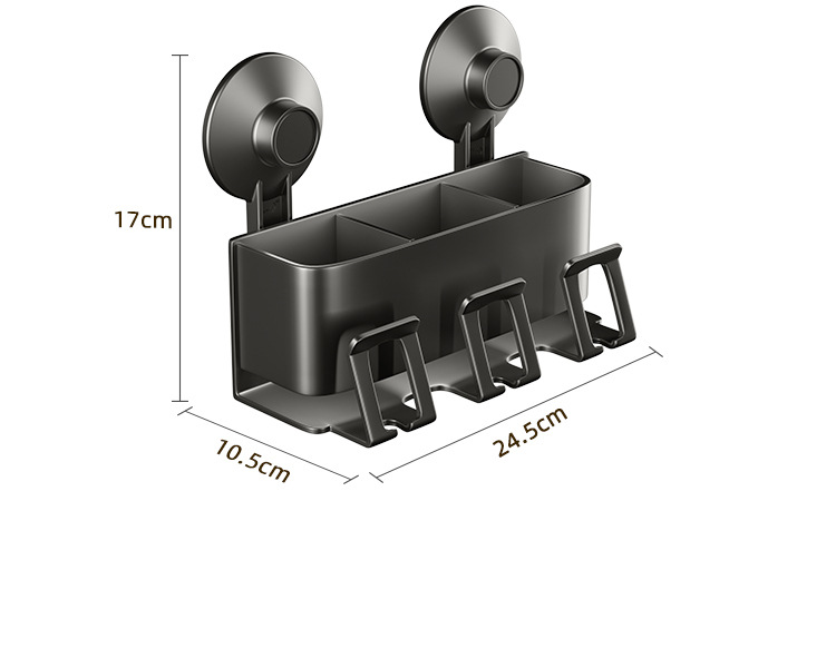 Portaspazzolino da denti Punch Free, portaspazzolino da denti da parete multifunzione per bagno, portacollutorio_voghion.com
