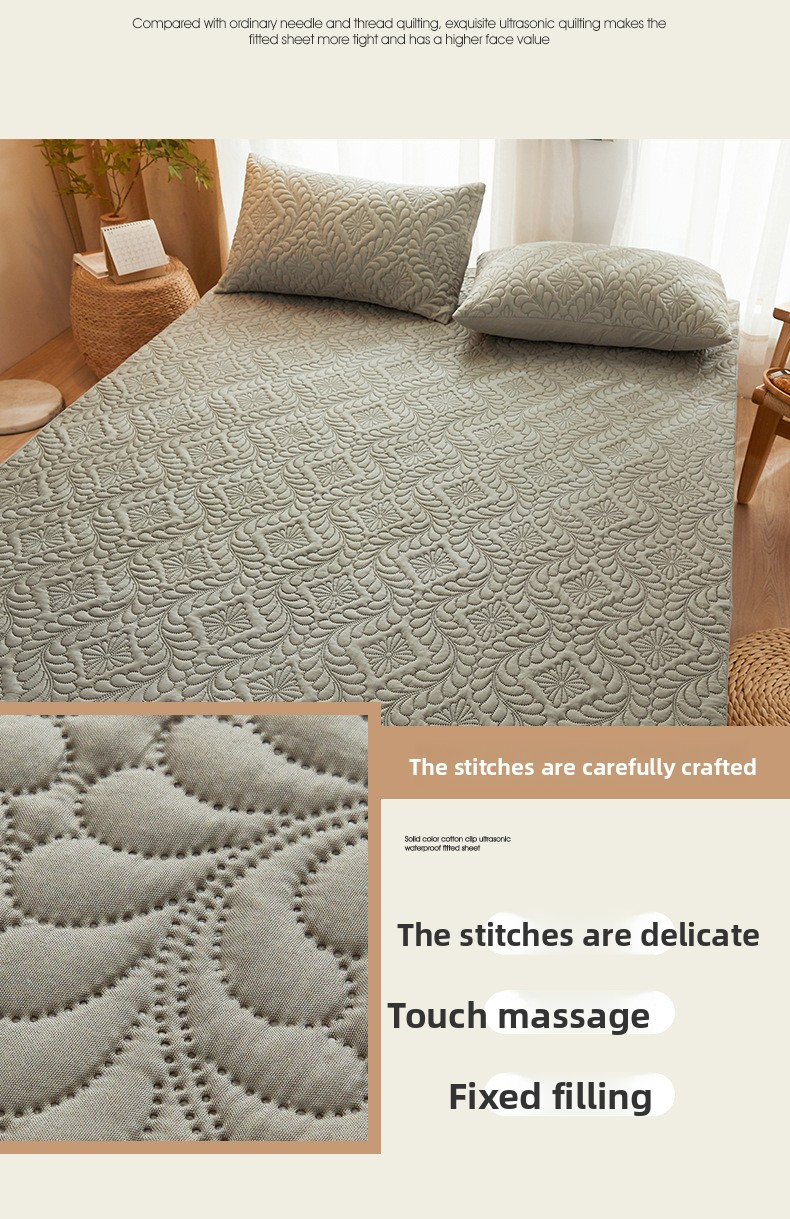 Protège-matelas imperméable matelassé - Drap-housse entièrement recouvert avec envers antidérapant (hypoallergénique et anti-acariens, respirant)_voghion.com