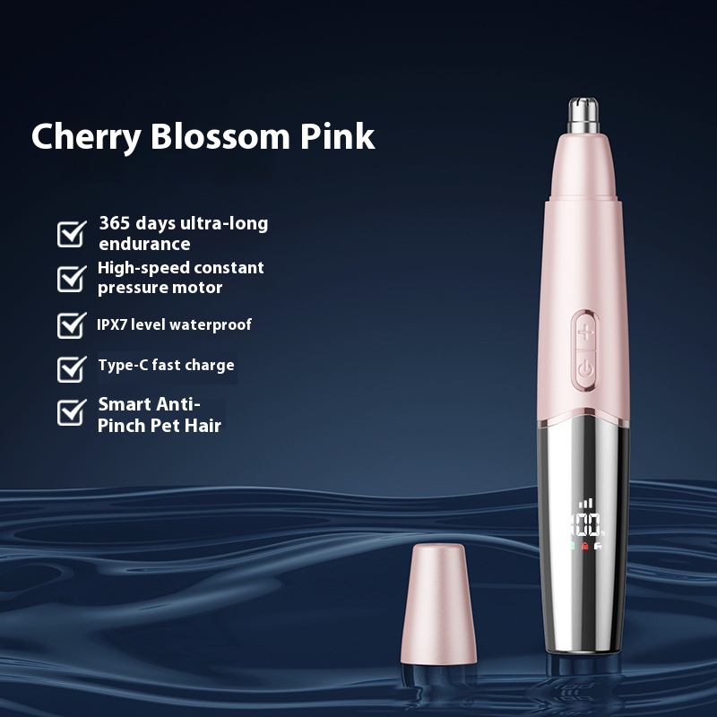 Premium Electric Nose Hair Trimmer With LED Display - Rechargeable & Waterproof - Multi-Functional Grooming Kit For Men & Women_voghion.com