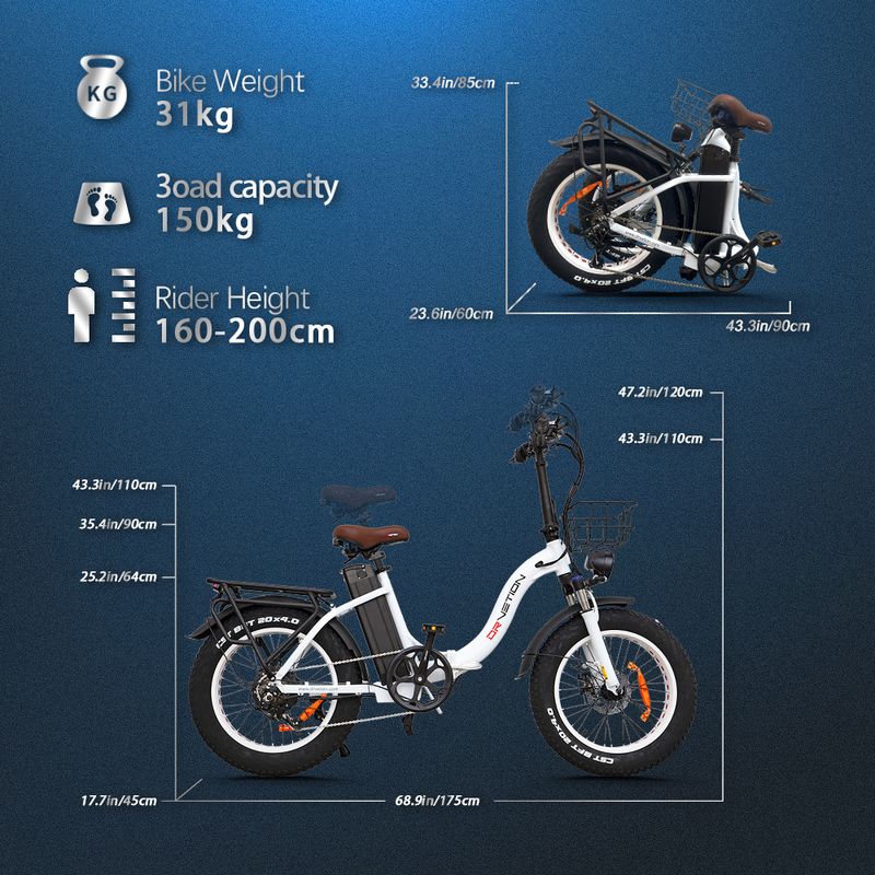 DRVETION CT20 Step-Thru Electric Bike 250W Motor 48V 15Ah Battery_voghion.com