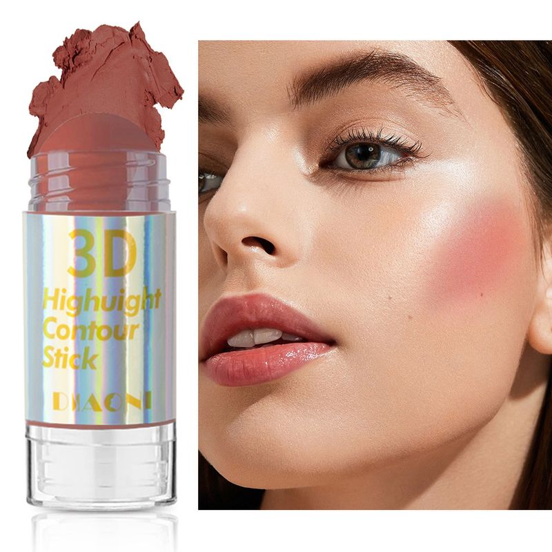 DIAONI Cream Blush Stick – Feuchtigkeitsspendende und verblendbare Wangenfarbe – Tragbares Twist-Up-Design_voghion.com