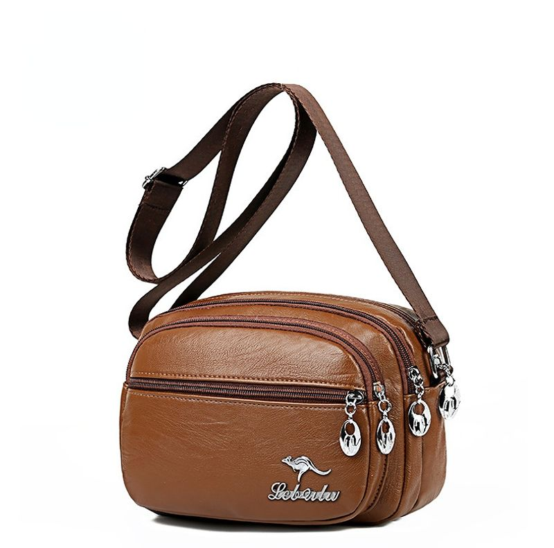 Mulheres PU Ombro Multi-camada Meia-idade Messenger Crossbody Bag Bolsas de marca Bolsa lateral fofa_voghion.com