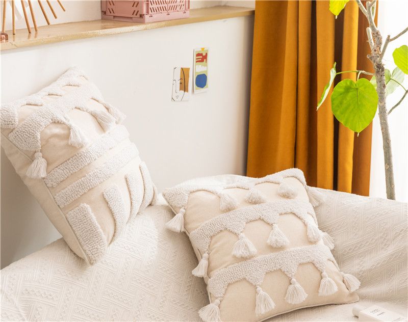 Copricuscino per divano con ricamo geometrico in velluto tridimensionale in stile nordico, decorazione per la casa, federa con ricamo trapuntato_voghion.com