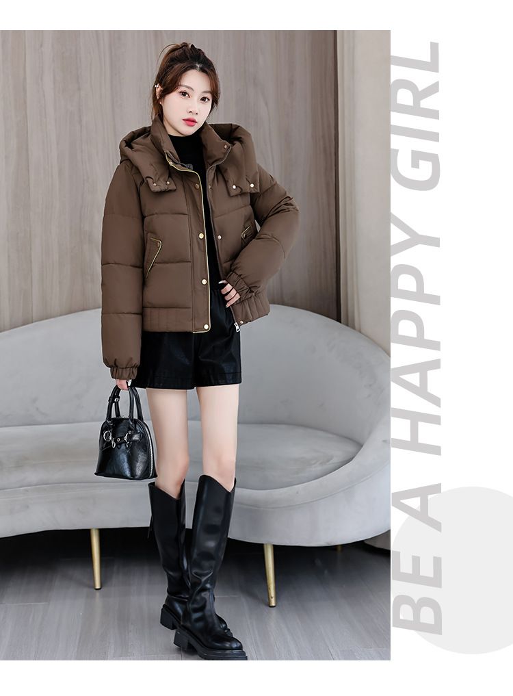 Kurze Pufferjacke für zierliche Figuren – voluminöse Steppjacke mit strukturiertem Reverskragen (5 urbane Neutraltöne, erweiterte Größenauswahl)_voghion.com