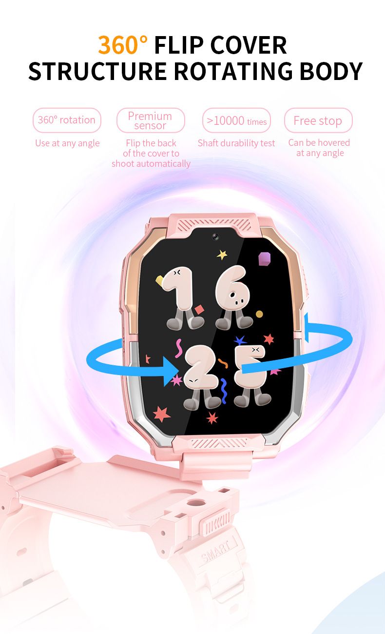4G volledig netwerk kindertelefoonhorloge met kaartinvoer, slimme oproeppositionering, multifunctioneel horloge, directe verkoop vanuit de fabriek_voghion.com