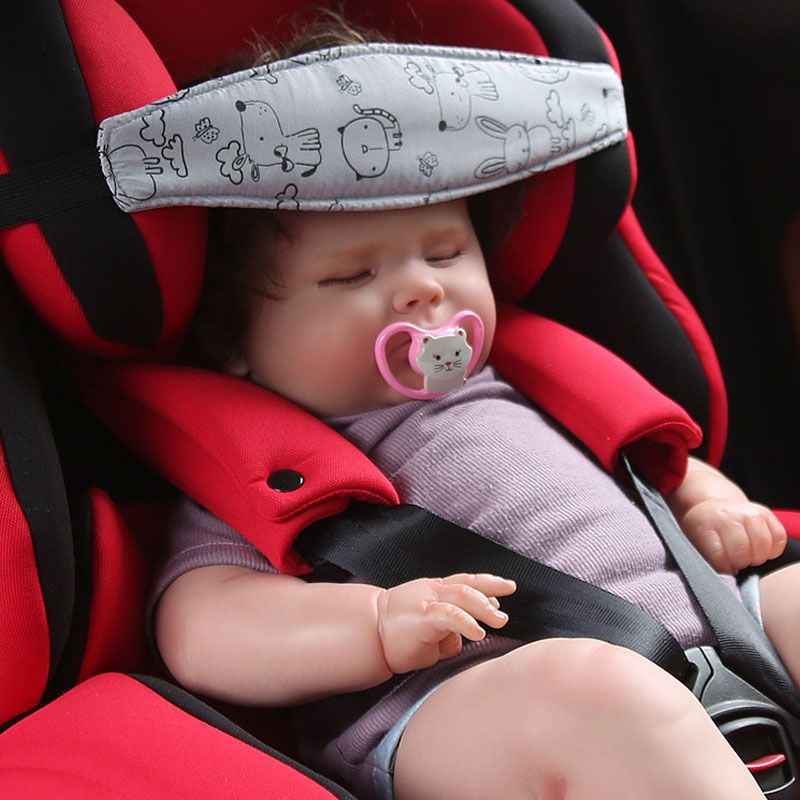 Kopfstütze für Babyautositze, Kindergurt, Befestigungsgurt, verstellbar, für Jungen und Mädchen, Laufgitter, Schlafpositionierer, Baby-Sicherheitskissen_voghion.com