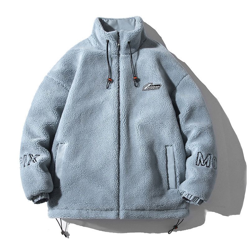 Giacca in lana di agnello per uomo in inverno, giacca in cotone caldo morbido e spesso, capospalla alla moda, abbigliamento per coppia, alla moda_voghion.com