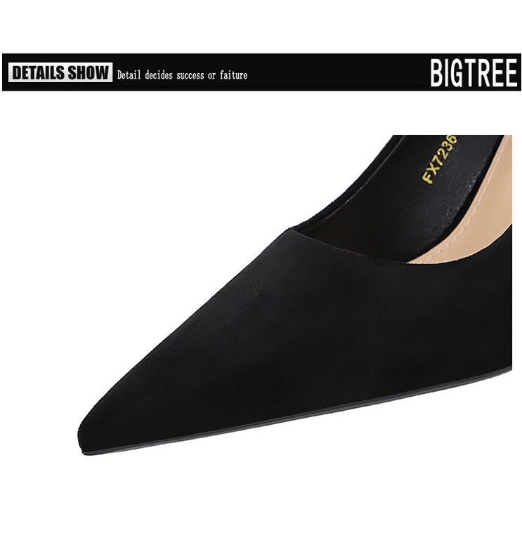 7236-H62L Wind Banquet oldalsó víz gyémánt masni vékony sekély szájú velúr magas sarkú cipő_voghion.com