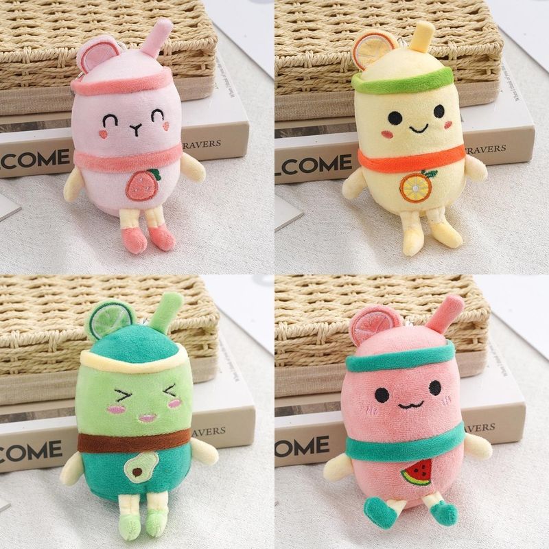 Cup Cute Juice Plush Keychain Adorable Mini Stuffed Toy Design With Fruit_voghion.com