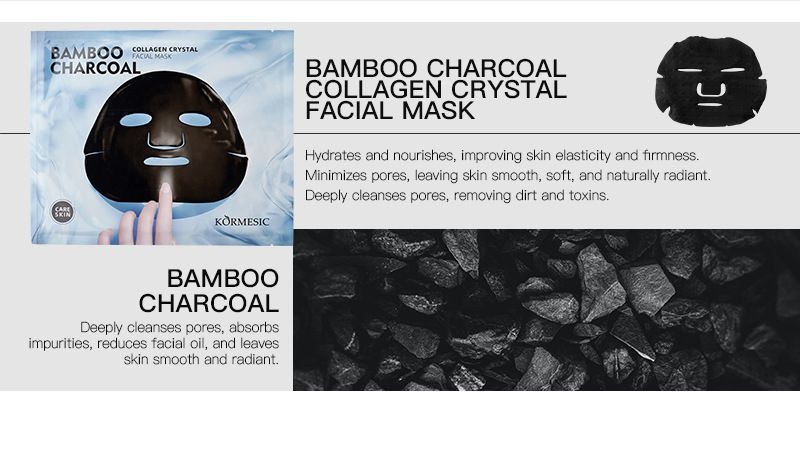 KORMESIC Bamboo Charcoal Collagen Crystal Mask 60g Tablets_voghion.com
