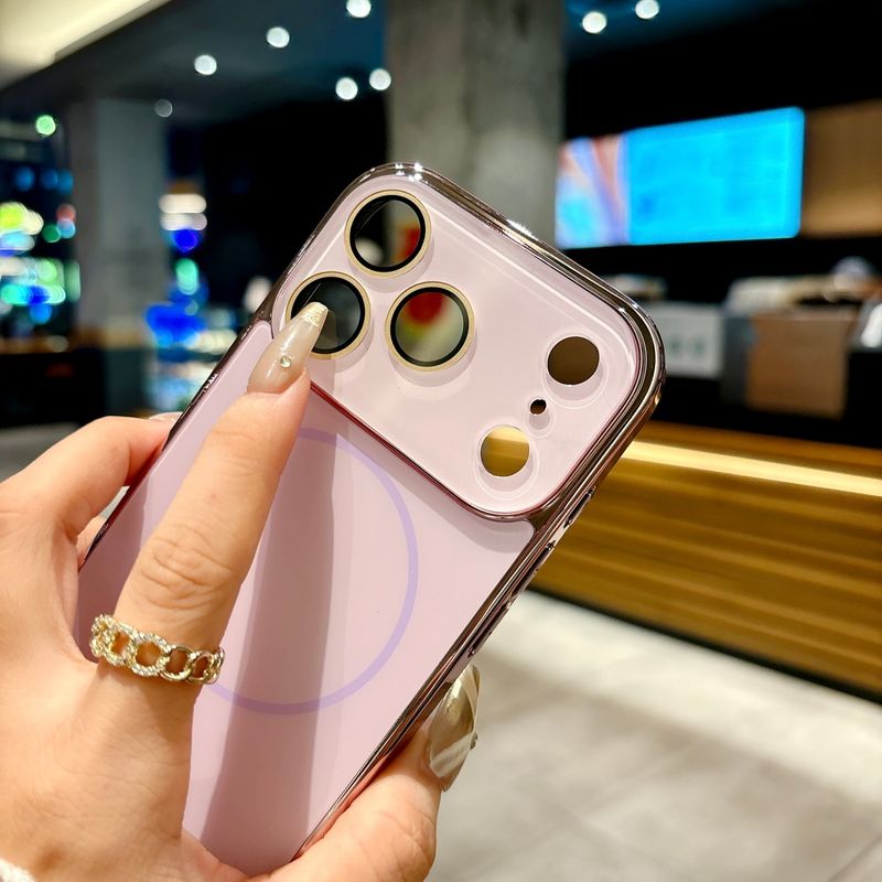 Luxury AG Nano Tempered Glass For Magsafe Case For IPhone 17 Air 16 15 14 13 12 11 Pro Max Plus Magnetic Wireless Charge Cover_voghion.com